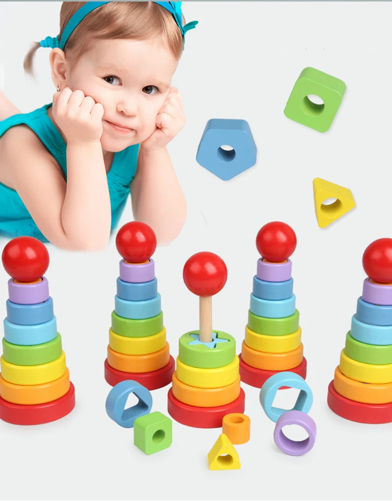 Деревянные игрушки для сортировки и укладки форма распознавания сортировочные