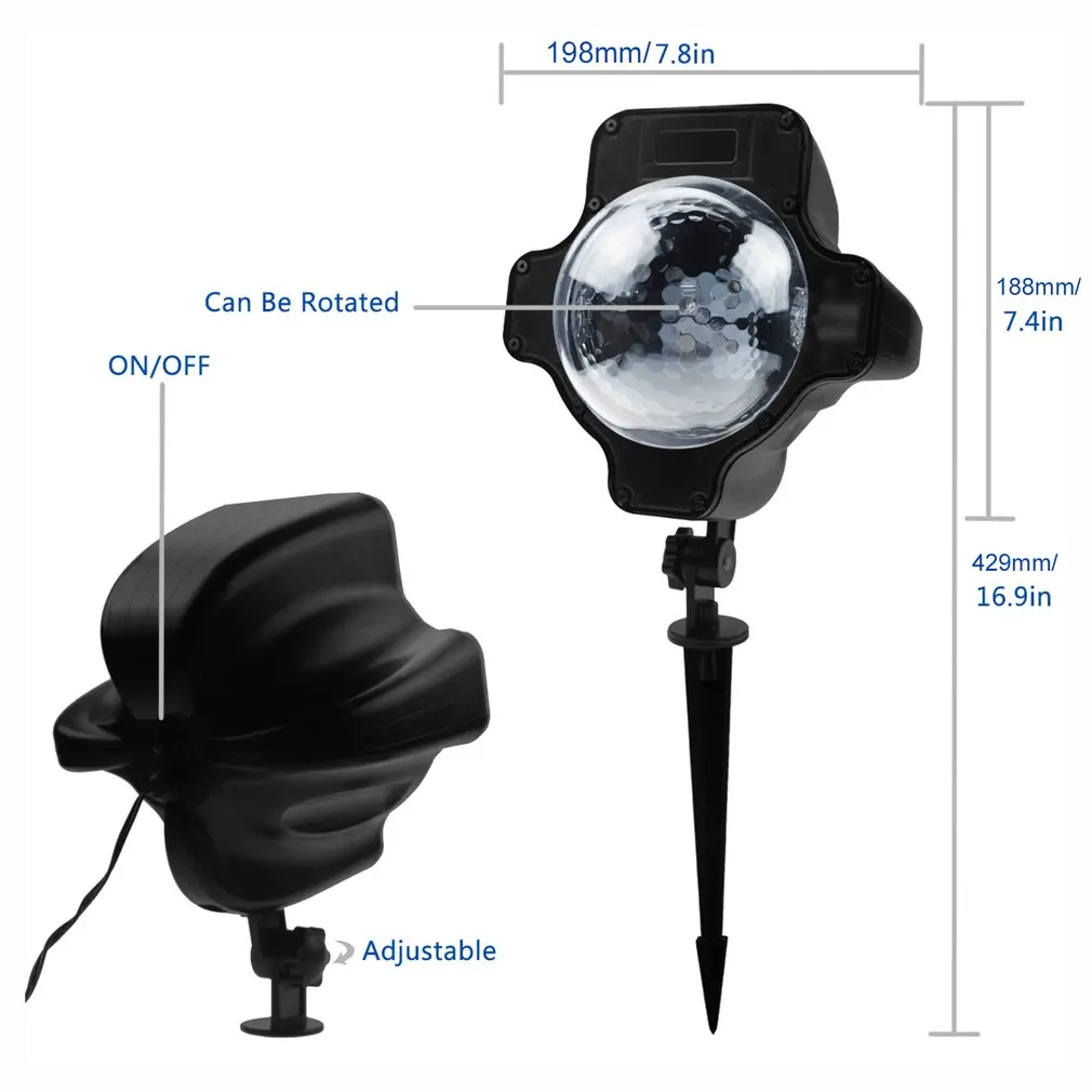 

Pumpkin Shape LED Snowfall Light RF Remote Control Snowfall Projector Light Snowing Light LED Landscape Christmas Stage Light