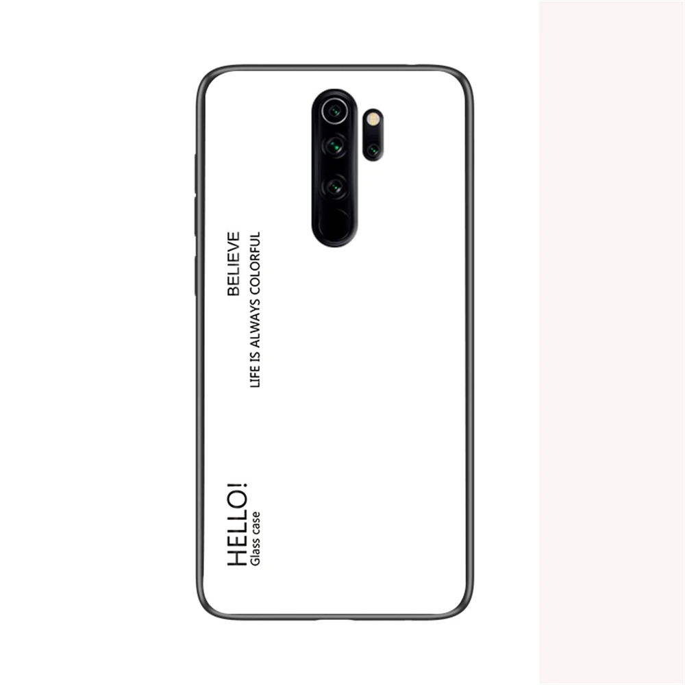 Стеклянный чехол градиентного цвета для Xiao mi Red mi Note 8 Pro Note 7 8 Xiaomi mi 9 mi Play Red mi 7A K20 K20 Pro Pocophone F1