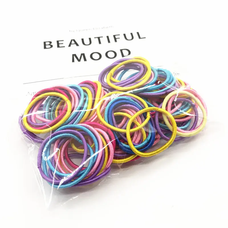 Новинка 100 шт./партия нейлоновые резинки ярких цветов для девочек 3 см Детские