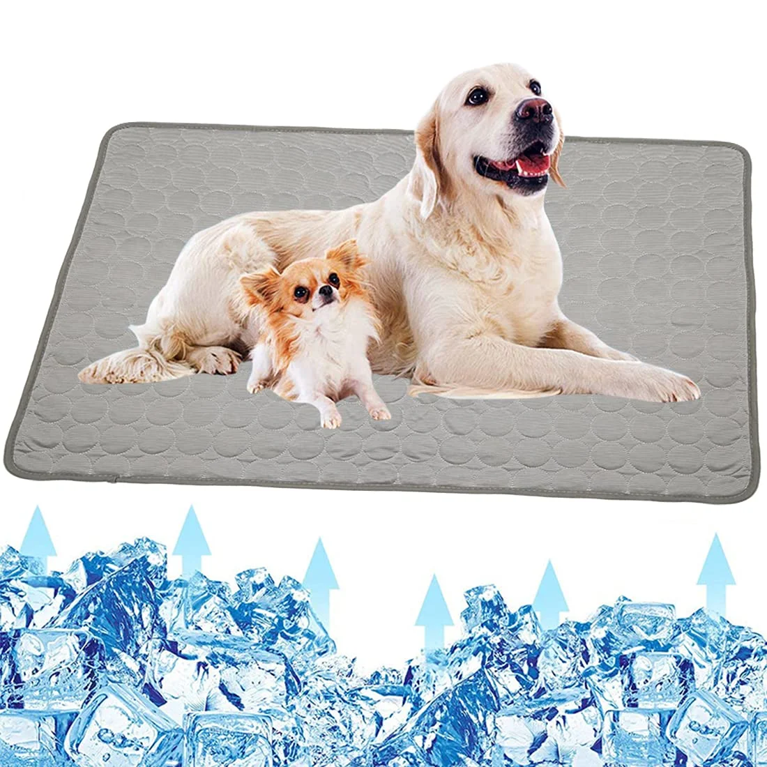 

Dog Cooling Mat, Pet Dog Self Cooling Pad, Ice Silk Washable Summer Cool Mat for Cats, Kennels, Crates and Beds