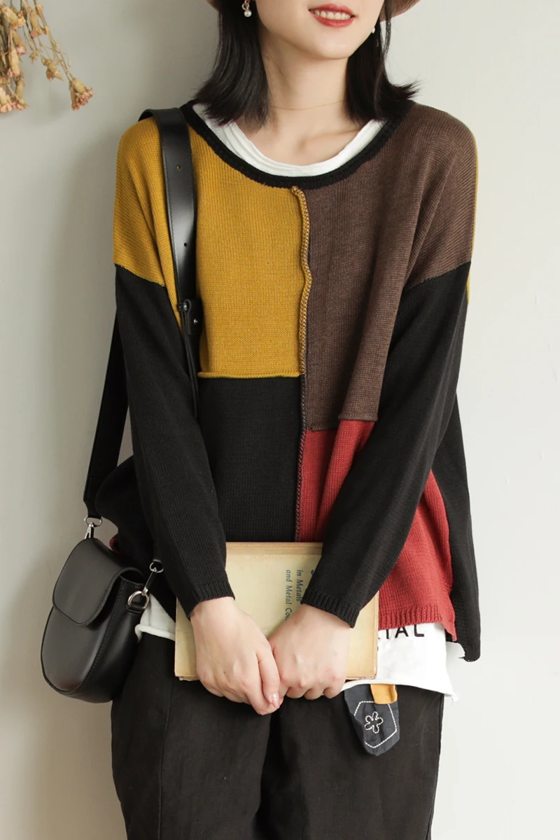 Осенне-зимний свитер женские вязаные модные пуловеры 2019 новые топы с круглым