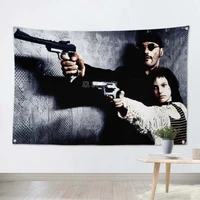 this killer is not too cold movie poster banners bar cafe hotel theme wall decoration hanging art cloth polyester fabric flags