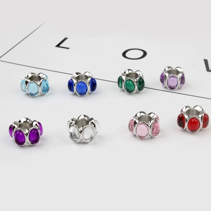 

925 Multicolor Acrylic Crystal Rhinestone Prismatic Charm Beads Suitable for DIY Bracelet Jewelry Accessories