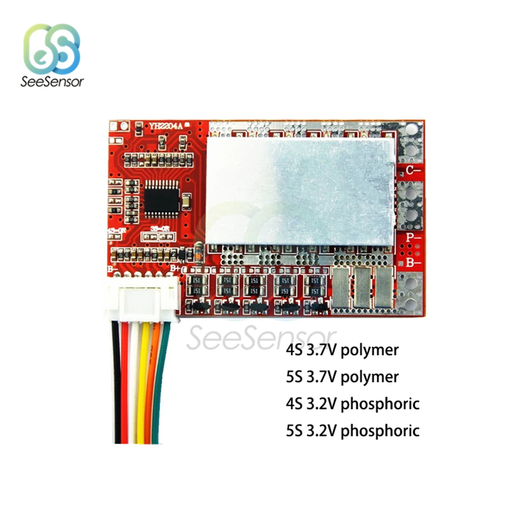 

4S 5S 50A BMS Board/ 55A 3.7V Lithium Battery Protection Board/3.2V iron phosphate/LiFePO4 Battery BMS Board with Balance