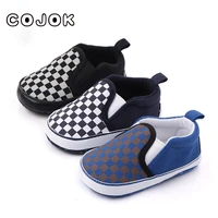cojok classic checkered walker newborn baby shoes boys and girls shoes soft sole cotton casual sports crib 0 1 toddler shoes