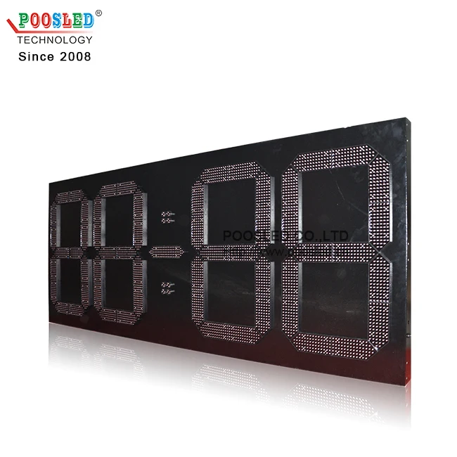 

high brightness digital timer/large led digital clock/led time and temperature signs