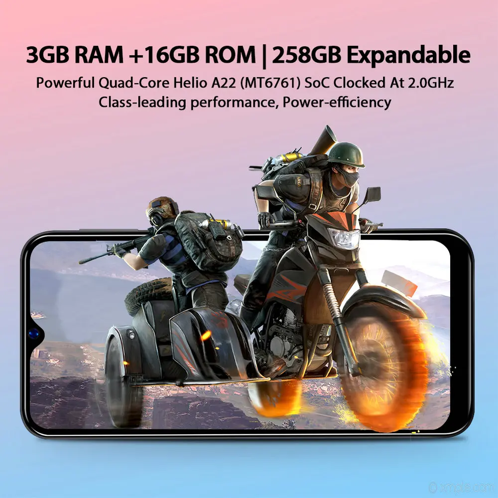 Оригинальный смартфон Blackview A60 Pro 3 ГБ + 16 MT6761V Android 9 0 экран Waterdrop 4080 мАч Touch ID 4G