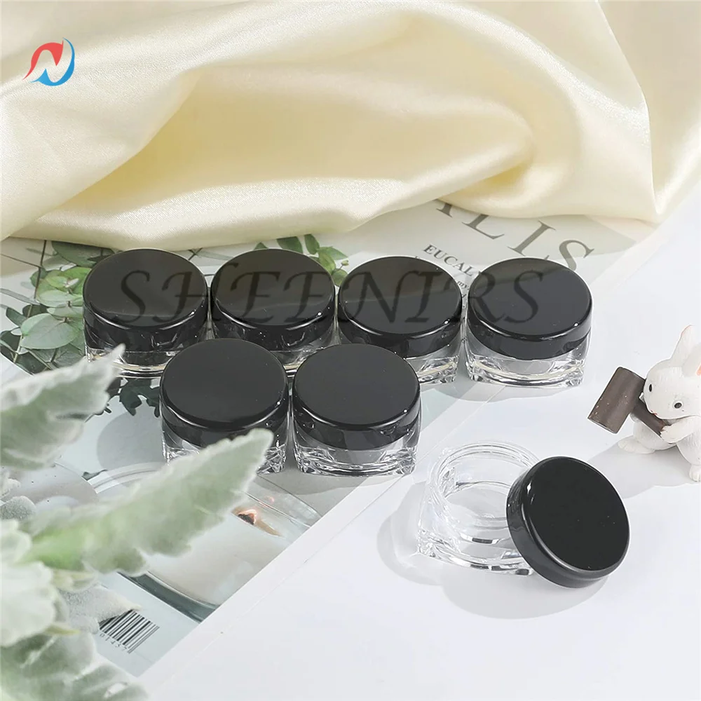 

Sheenirs 42pcs 0.17 Oz (5g) Travel Jars for Creams Mini Empty Lotion Containers with Lids - for Travel Cream Samples, Lip Balm
