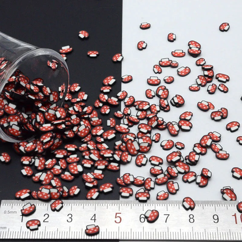 100 г/лот полимерная глина ядовитые грибы брызги прекрасные конфетти для