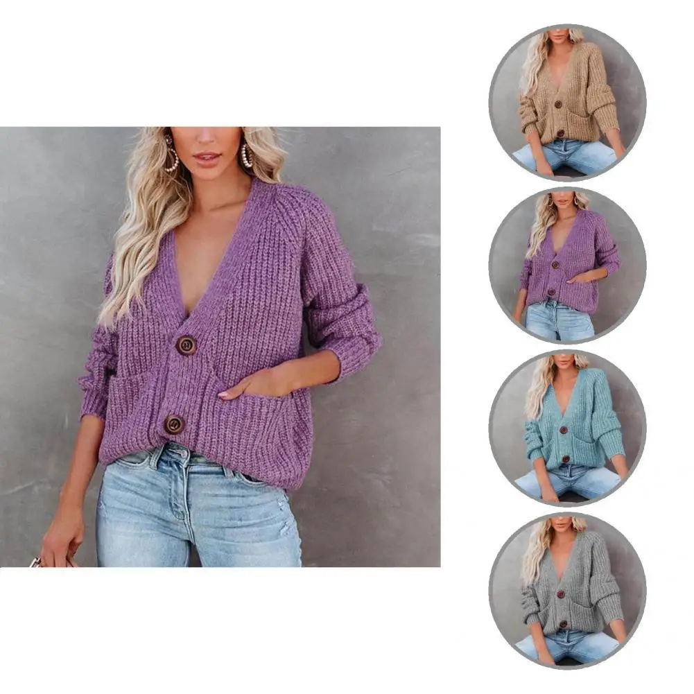 

Большой свитер, плотный Свободный вязаный свитер, универсальный осенне-зимний свитер, женский свитер