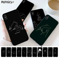 maiyaca black sexy line art rose lover harajuku aesthetics phone case for iphone 11 12 pro xs max 8 7 6 6s plus x 5s se 2020 xr