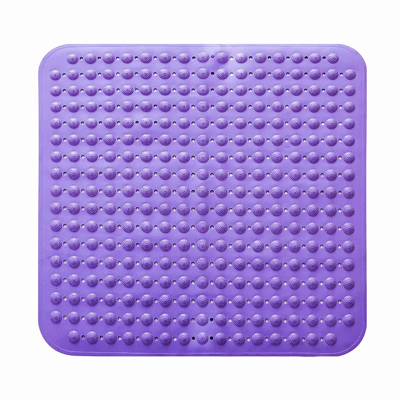 

80*80cm Bathroom Mat Square Anti-Slip Mat Toilet Floor Mat With Suction Cup Swimming Pool Mats PVC 3D Toilet Rugs Massage Carpet