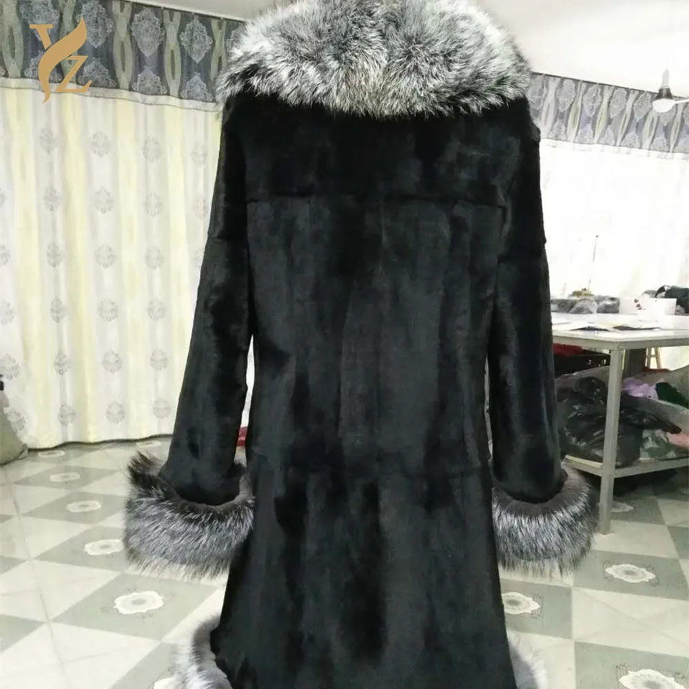 YZ. FURTURE/Модная теплая зимняя куртка из натурального меха кролика рекс высокого качества, новая куртка из натуральной кожи, модная Женская Толстая кофта