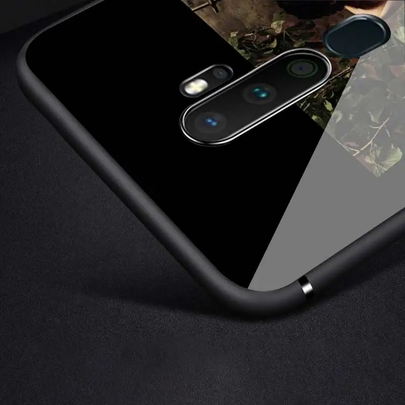 

Retro Art Oil Painting for OPPO Reno 2 Z 2Z 2F 3 4 Pro 5G F7 A5 A9 2020 Super Bright Black Phone Case Soft Cover Shell