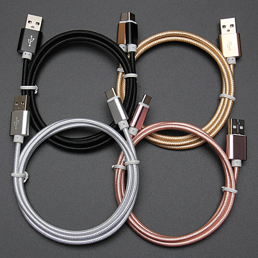 Nylon Braided 0.25m 1m 1.5m 2m 3m Mobile Phone Cable For IPhone 13 12 XS Max Charging Micro USB Type C Cables for Xiaomi Samsung