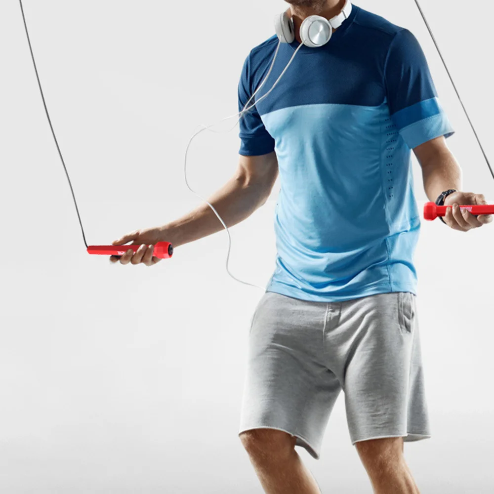

Jump Ropes Wear-resistant Handle Skipping Rope Sporting Fitness Equipment (Red)
