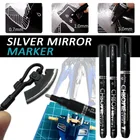 0,71,03,0 мм Серебряный зеркальный маркер для самостоятельной покраски, зеркальная хромированная отделка, водостойкий УФ-устойчивый аксессуар для студентов, аксессуары