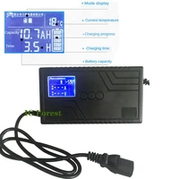13s 16s 17s 20s 24s lithium batteri charger 48v 60v 72v li ion lifepo4 charger with lcd display screen scooter e bike charger