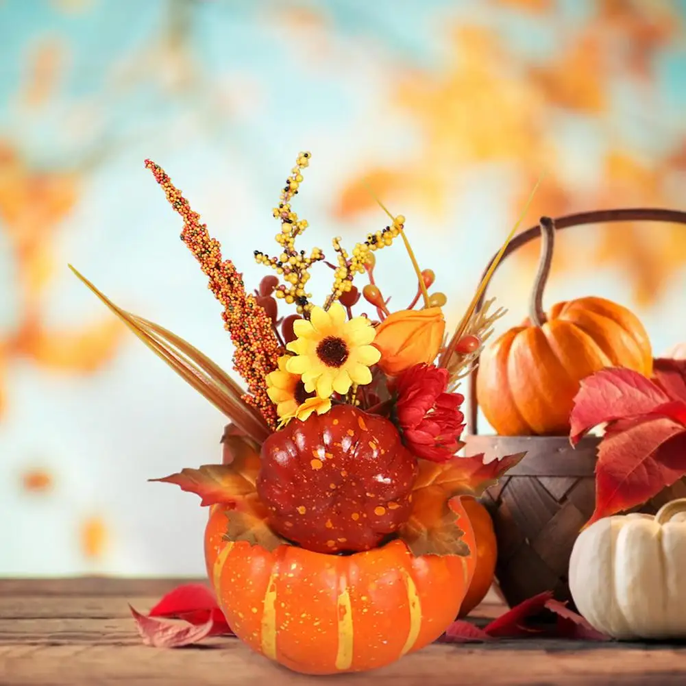 

Artificial Pumpkin Ornament Table Centerpiece Props For Party Ornaments Crafts Pendant Wooden Door Hanging Kids DIY