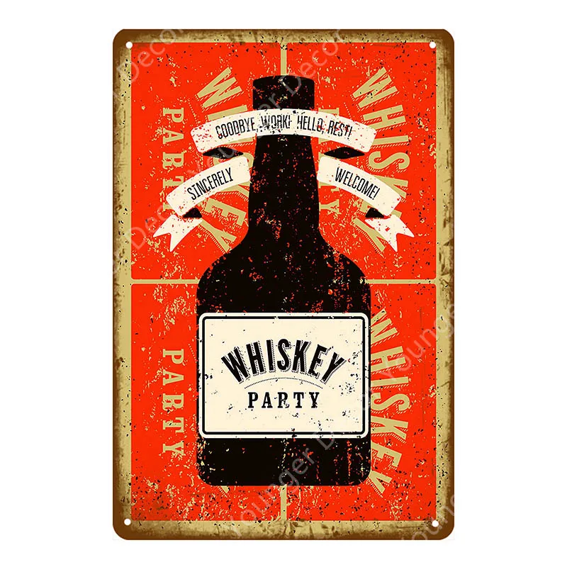 Man Cave Drinks Beers Decoration Vintage Metal Tin Signs Gin Tonic Wine Plaque Shabby Chic Pub Bar Casino Poster Wall Art Decor