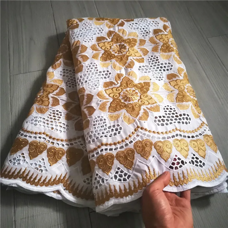

2021 African Swiss Voile Lace Fabric Embroidery lace trim high quality african Dry cotton lace fabric for wedding 9L040701