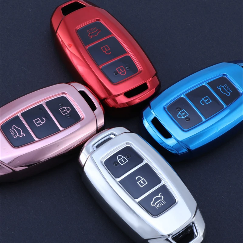 Горячая Распродажа новинка мягкий ТПУ чехол для автомобильного ключа Hyundai Santa Fe TM