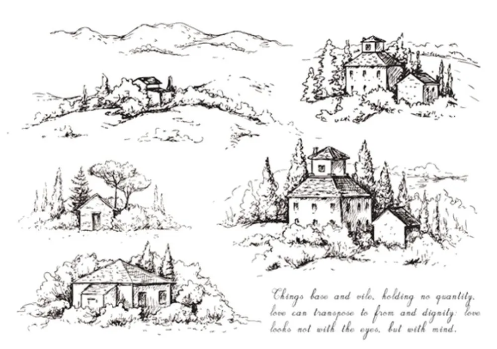 Лесной дом прозрачные марки для D прозрачный штамп или DIY скрапбукинга детей