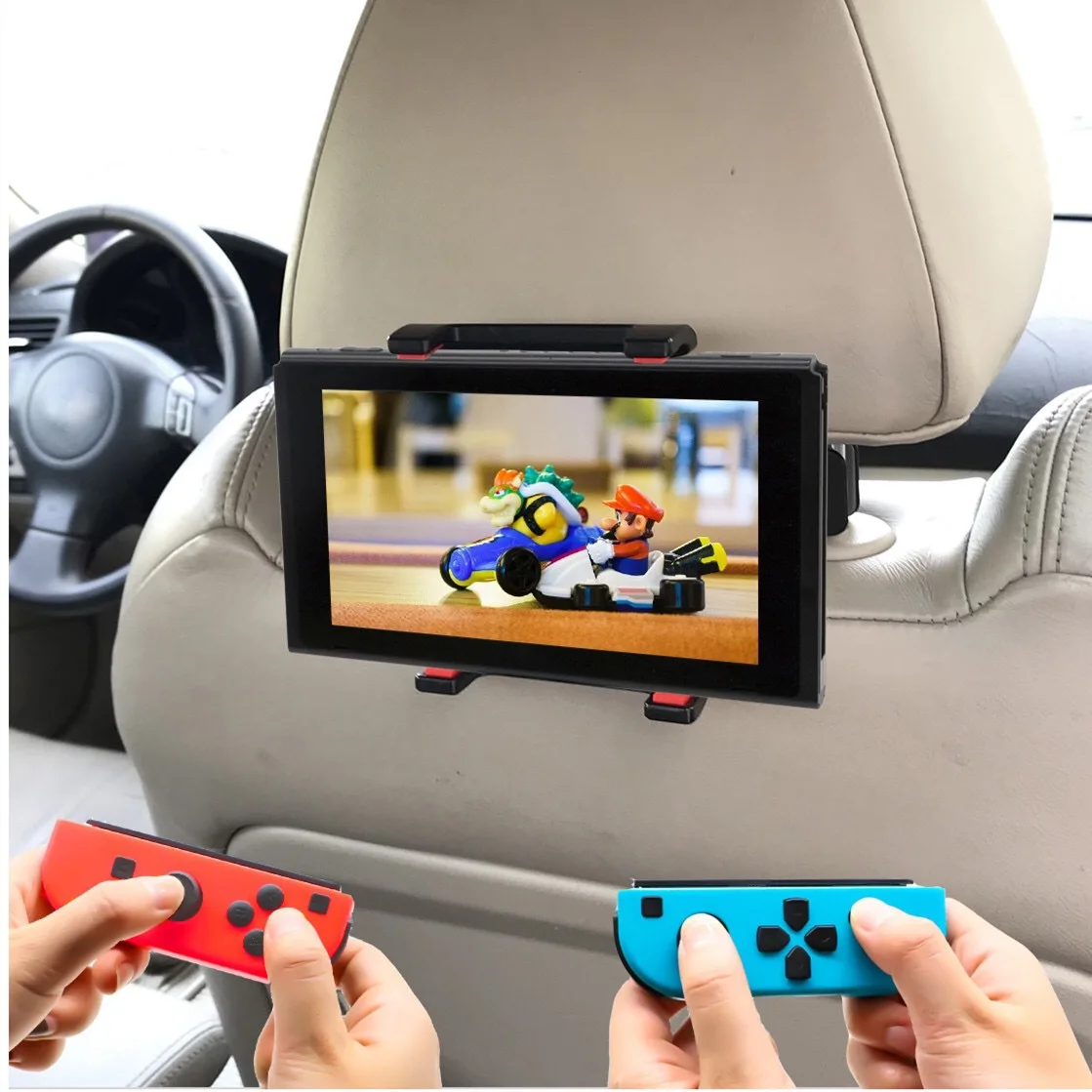 Автомобильный подголовник крепление для Nintendo переключатель 360 градусов регулируемый держатель-подставка аксессуары для консоли мобильный телефон клип - изображение