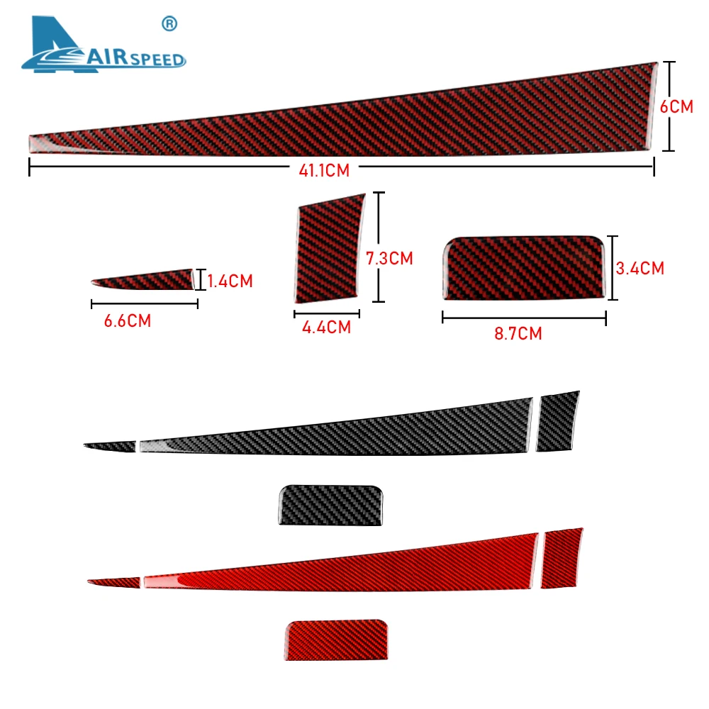 

AIRSPEED Carbon Fiber for Mitsubishi Lancer 2008-2015 Accessories Interior Trim Car Co-pilot Glove Box Handle Cover Trim Sticker