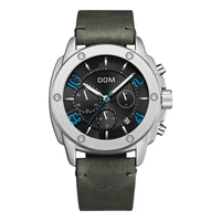 dom reloje men watch male leather automatic date quartz watches mens luxury brand waterproof sport clock m 1229