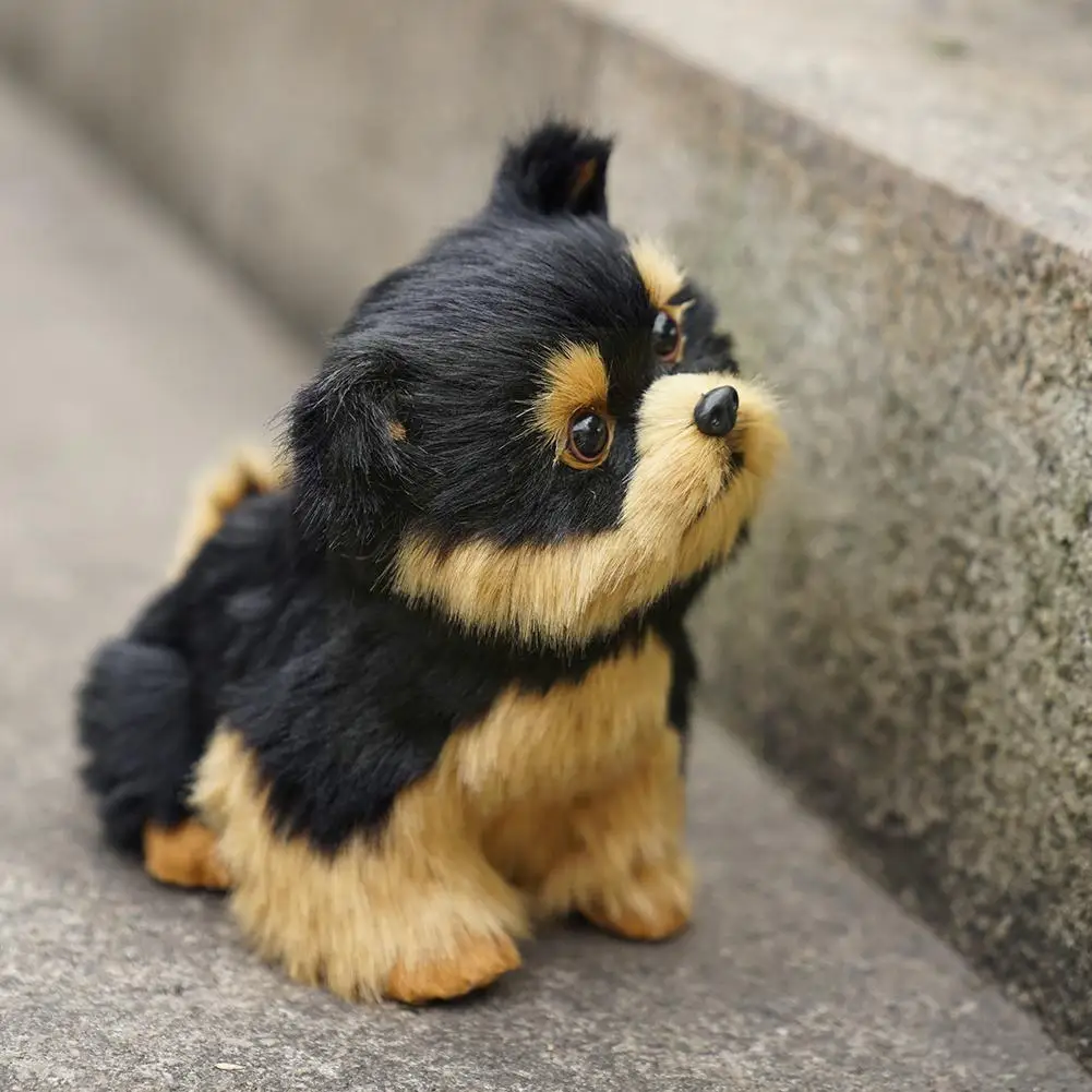 

1Pc Yorkshire Terrier Dog Simulation Toy Animal Model Decoration Desktop Toy Toy Yorkshire Terrier Realistic Plush Dog Cute J9M6