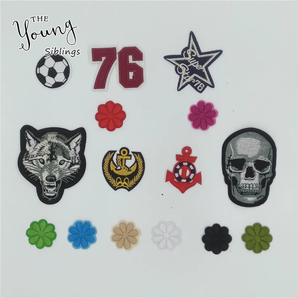 Высококачественный многоцветный цветок термоплавкий клей аппликация вышивка