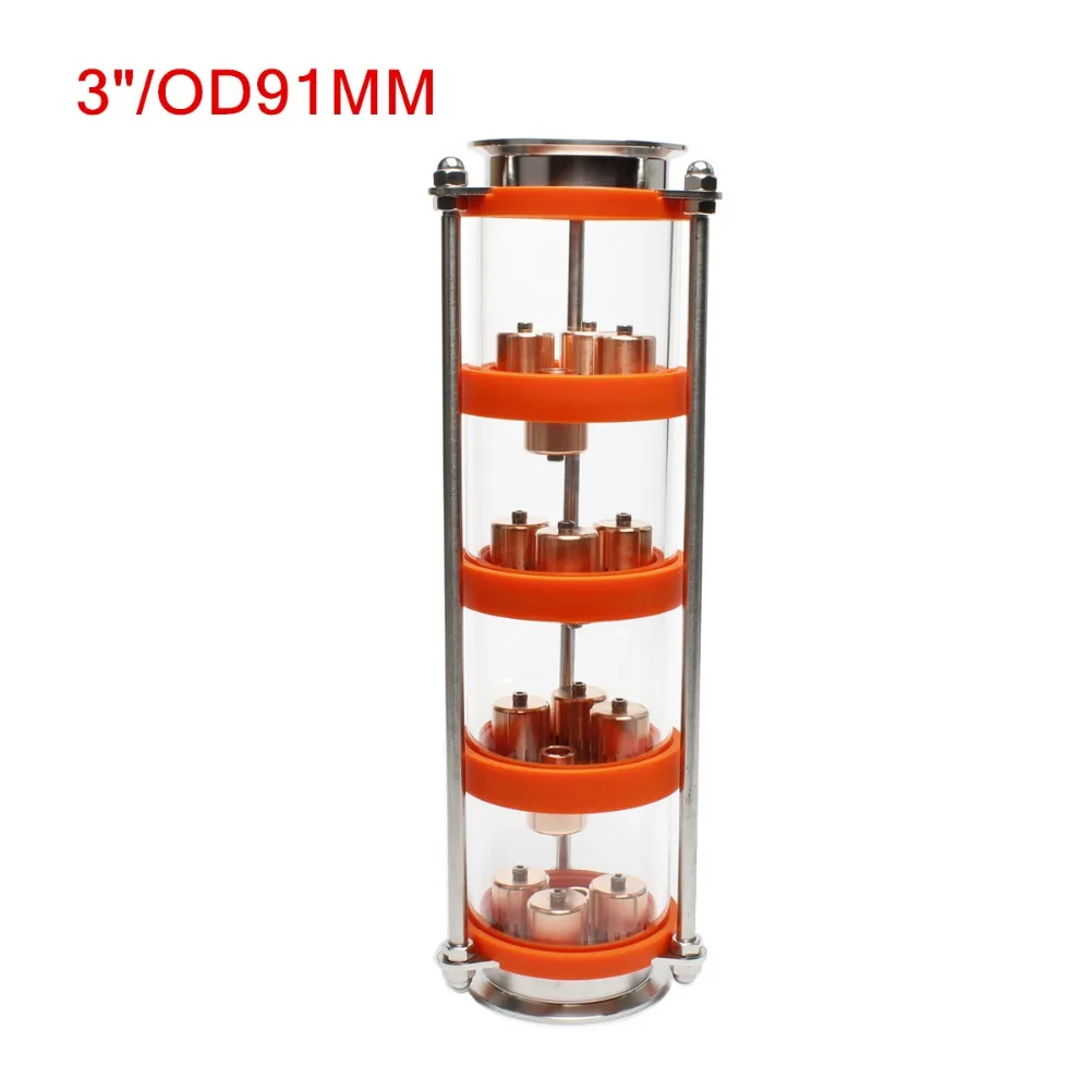 

NEW copper bubble Distillation column with 4 sections for distiller Glass column