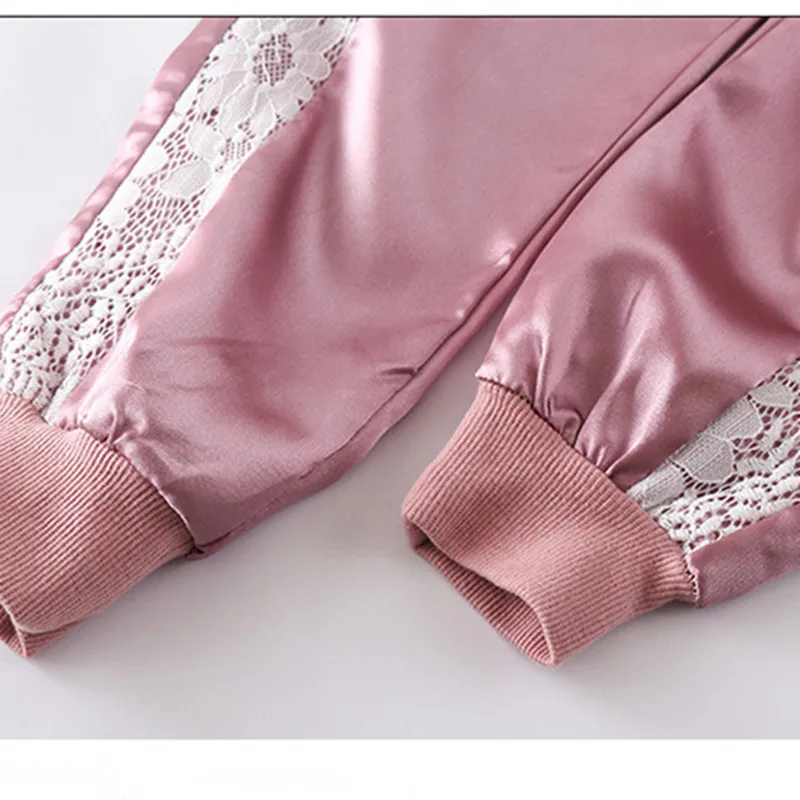 Спортивный костюм DFXD для девочек весенний Повседневный лоскутный 2020 + штаны