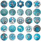 5 шт.лот новые ювелирные изделия небесно-голубого цвета с застежкой в виде морской звезды дельфина жизненного дерева 18 мм кнопки подходят для браслета DIY Ювелирные изделия с подвесками