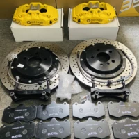 discase a61 six big brake caliper yellow color with 38032mm cross drilled rotor for bmw x6 e71 front 20 inch