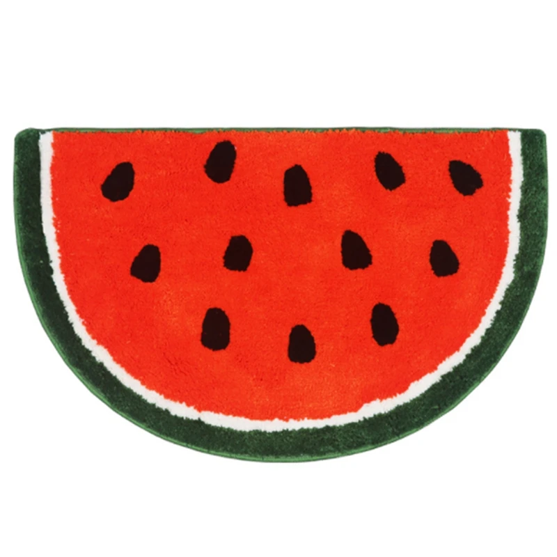 

Cute Children's Doormat-Microfiber Absorbent Bathroom Mat-Front Doormat Carpet, Watermelon Shape