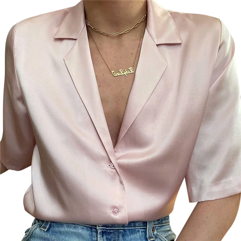 

Summer Blouse Shirt For Women Fashion Short Sleeve V Neck Casual Office Lady White Shirts Tops Japan Korean Style