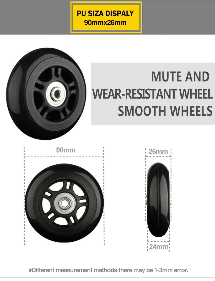 Колесо для багажа аксессуары колесо самолета бесшумное