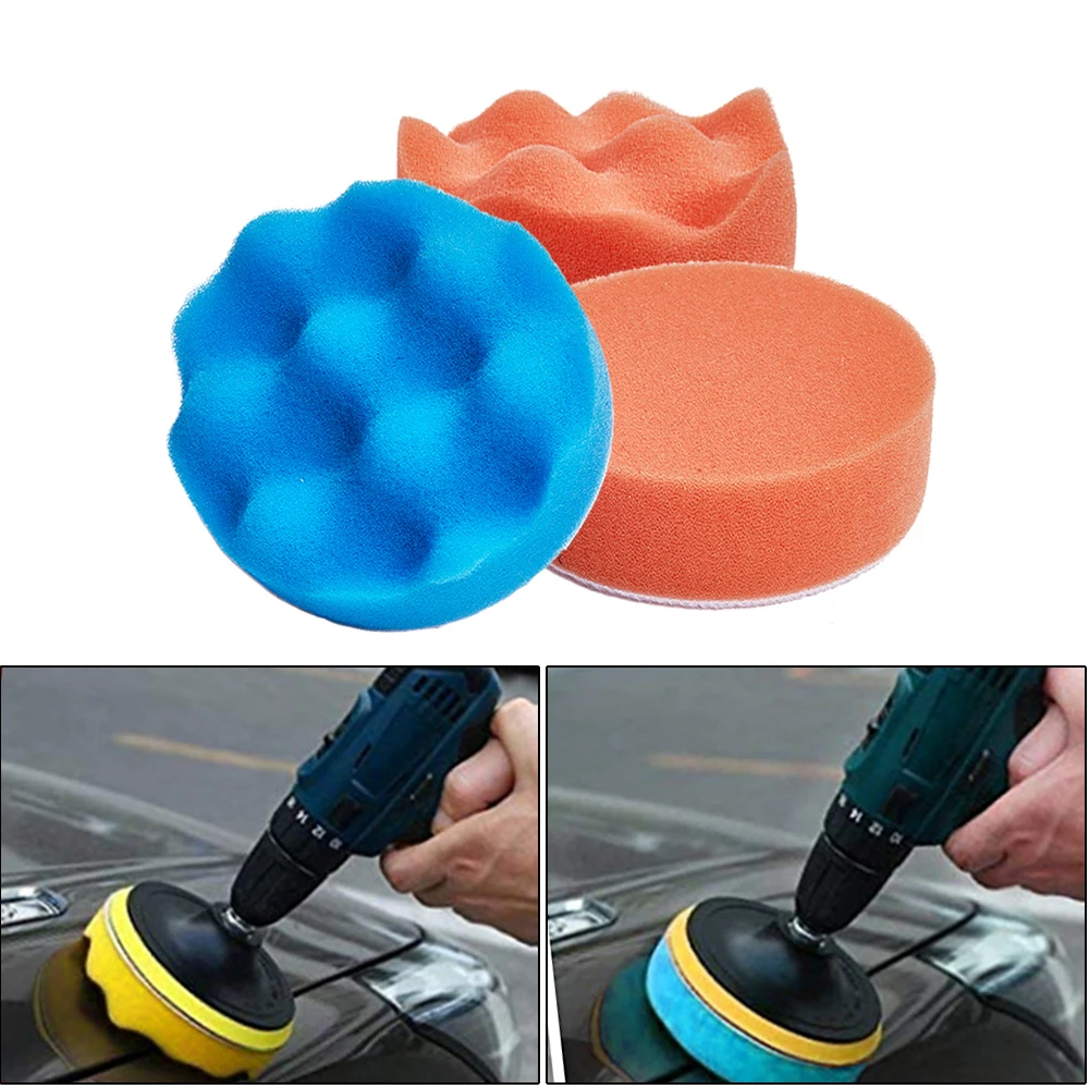 Набор насадок для полировки 8 шт./лот 3 дюйма автомобиля адаптер и дрели аксессуары электроинструментов