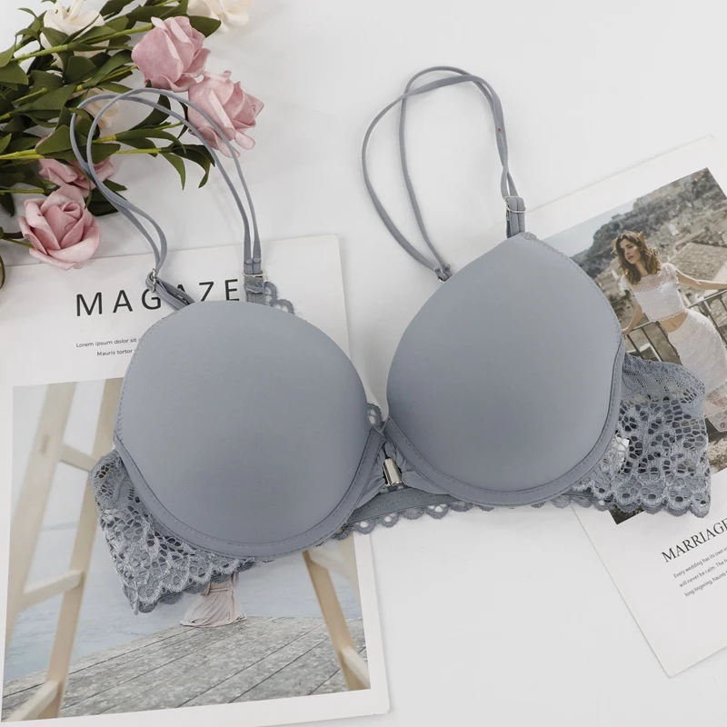 Beauwear сексуальный бюстгальтер размера плюс с застежкой спереди бюстгальтер на косточках Кружевная футболка бюстгальтер без косточек бесшовный поддерживающий бюстгальтер 36B 38B 40B 42B