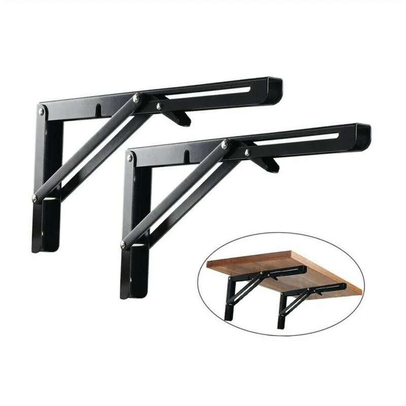 

2pcs/Set Folding Shelf Brackets Heavy Duty For Table Office Space Bracket Shelf Collapsible Saving Home Steel