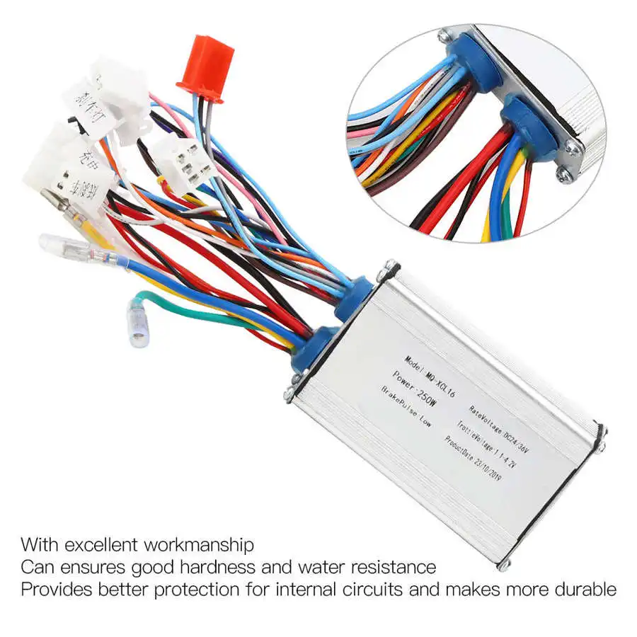 

Electric Bike Lithium Battery Controller Universal LED Throttle Grip 24V 250W Brushless Controller Kit E-bike Accessories