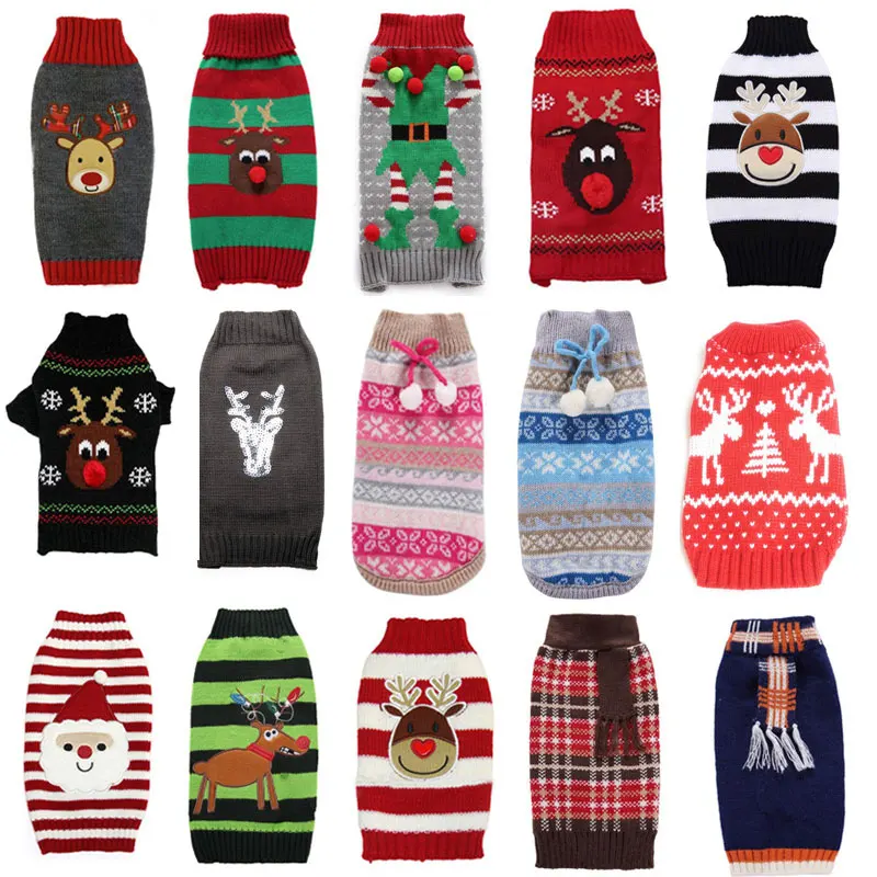 Теплый свитер для собаки одежда зима щенок кошки пуловер свитера пальто одежды