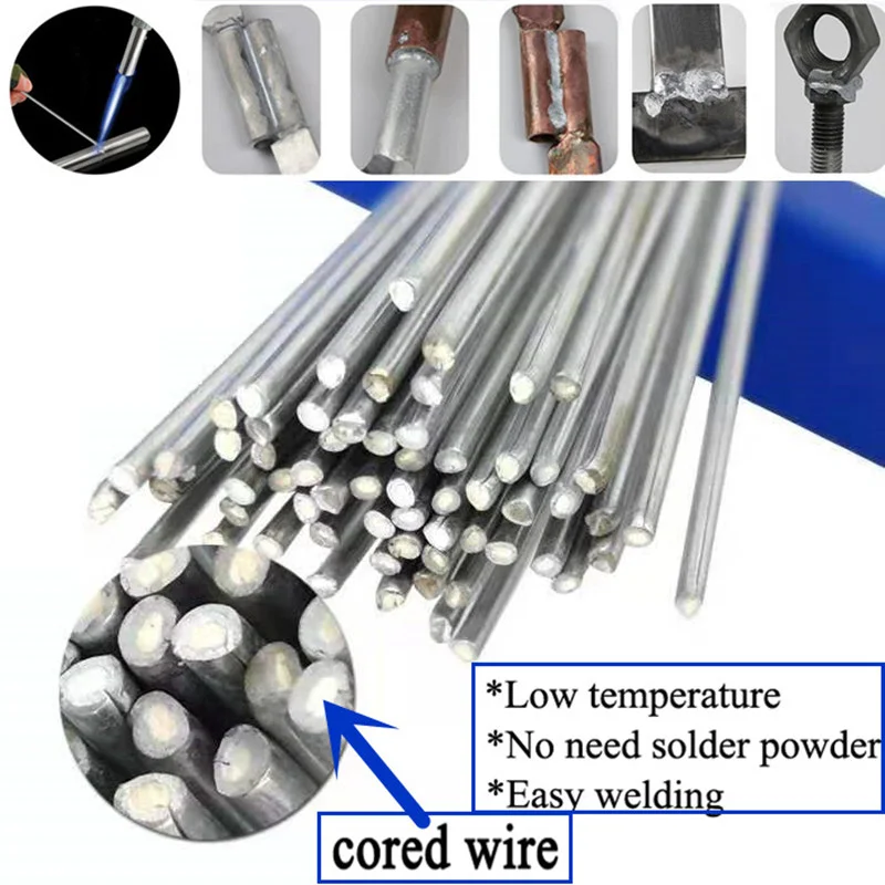 10pcs Low Temperature Melt Aluminum Welding Rods Weld Bars Cored Wire 2mm Rod Solder for Soldering No Powder | Инструменты