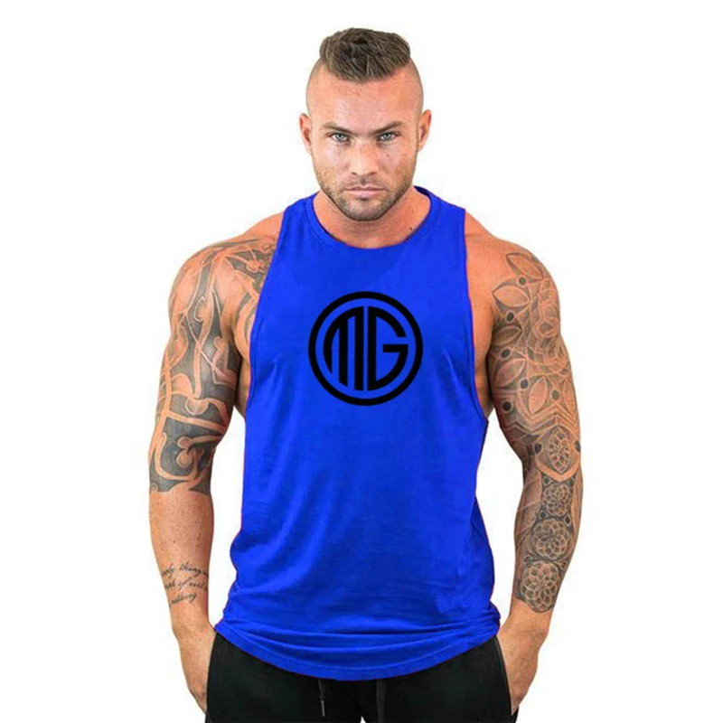 Muscleguys хлопковые майки для спортзала мужские без рукавов Мужская одежда
