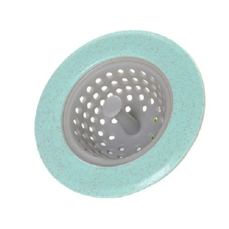 

F62A Portable Silicone Sink Strainer Hair Stopper Plug Sink Filter Floor Drain Cover Waste Collector Kitchen Bathroom Tool