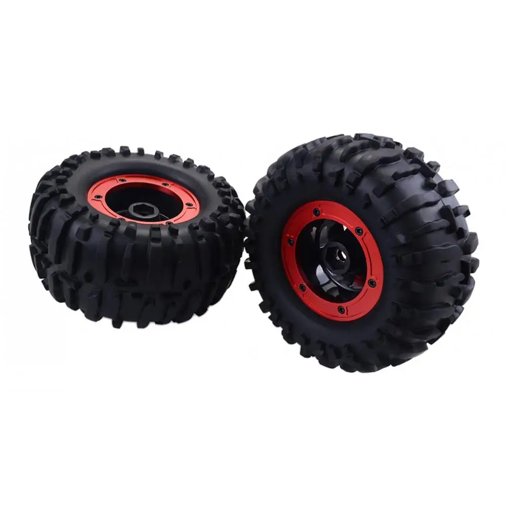 

2pcs Rubber Metal Wheel Tire Tyres for 1:10 Scale Model RC Car DIY Parts