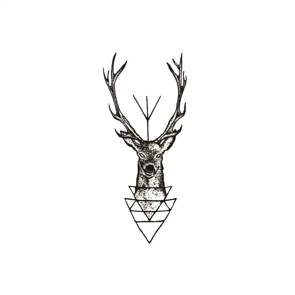 Горячая Распродажа Водонепроницаемый временная татуировка Стикеры головы лося